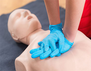 First Aid Training - Cardiopulmonary resuscitation.