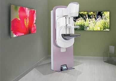 Picture of Digital 3-D Tomography Mammography.
Mammography is a type of medical imaging to assess the breast tissue. There are two types of mammograms. During the test, the breast is placed on an x-ray plate and compressed to make the breast tissue thinner. The patient can experience a little discomfort during the compression that will only last a few seconds.